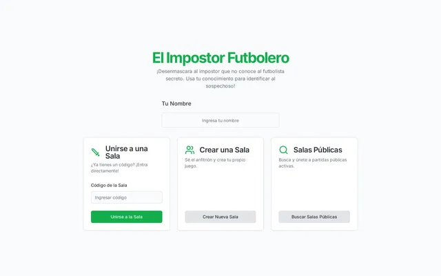 El Impostor Futbolero — El Impostor Futbolero — Desktop 1