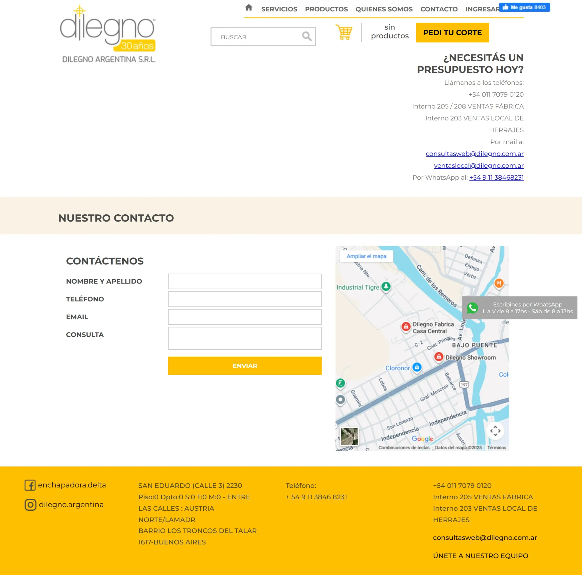 Dilegno — Contacto (Antes)