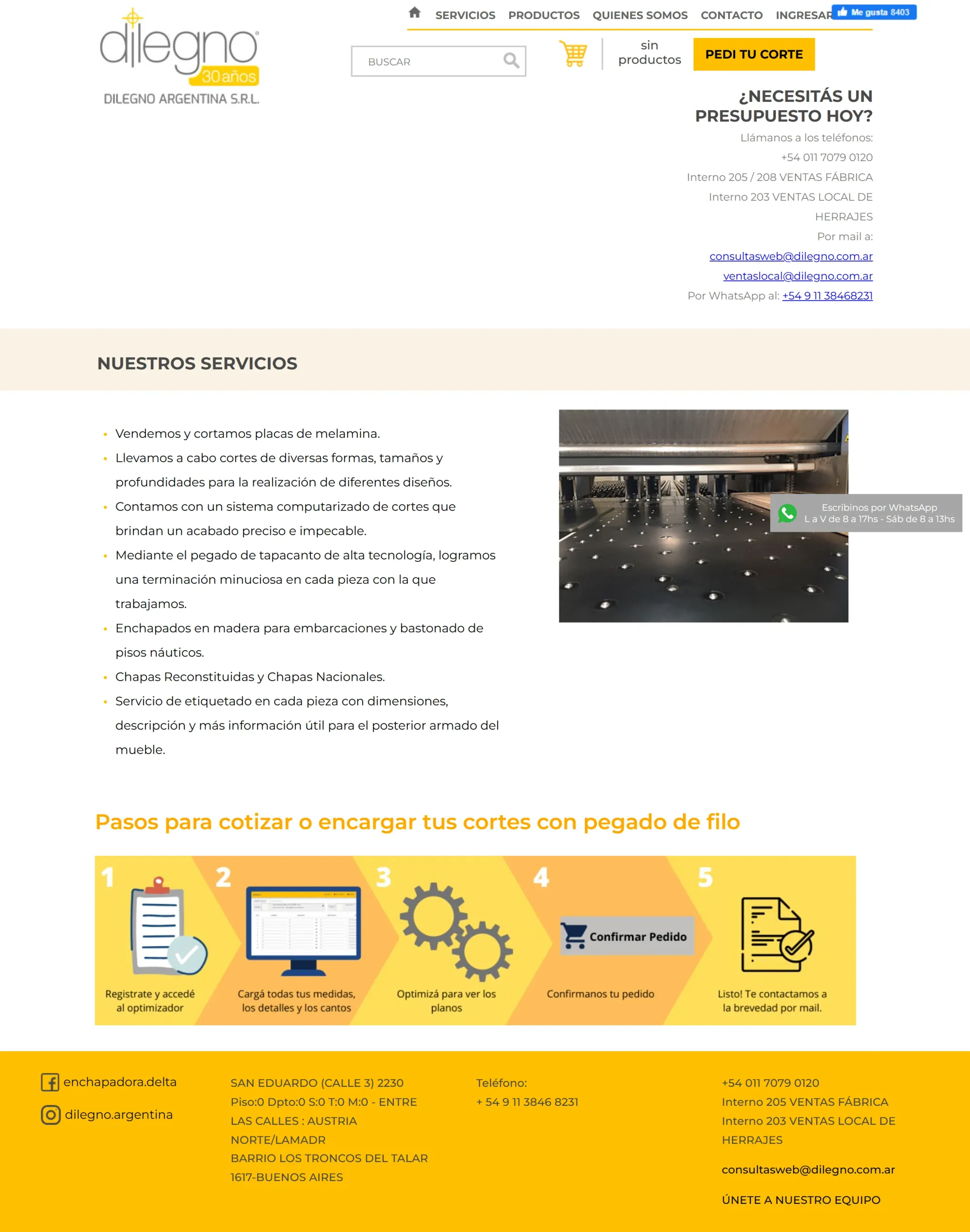 Dilegno — Servicios (Antes)