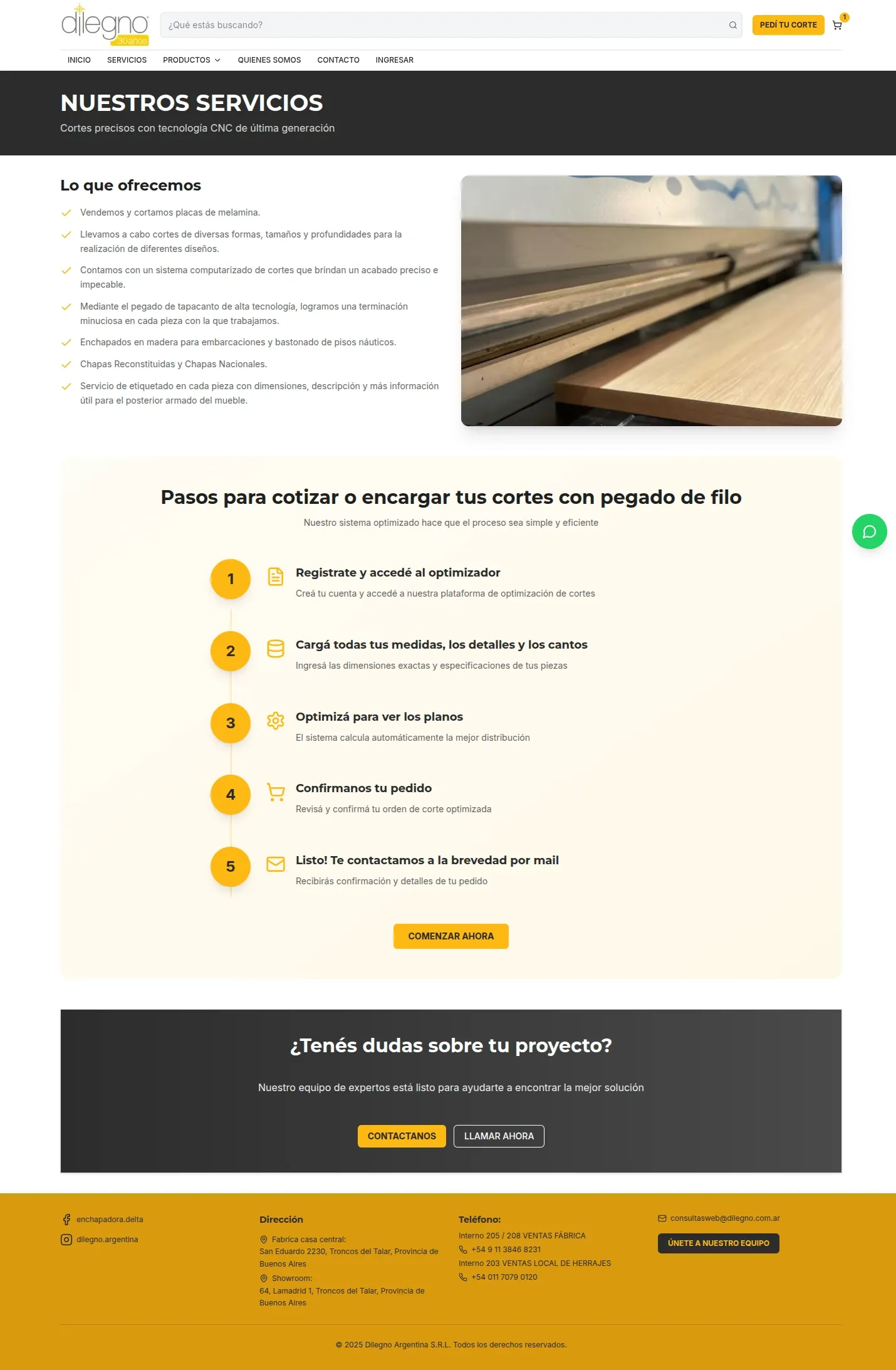 Dilegno — Servicios (Después)